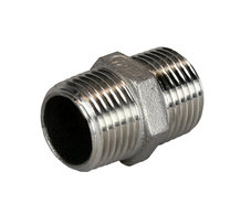 RVS dubbele nippel