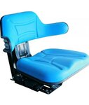 Zitting mechanisch geveerd PVC blauw