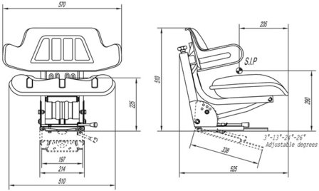 Zitting PVC universeel