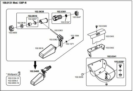 Suevia drinkbak model 130P-N 1/2&quot; met vlotter