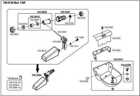 Suevia drinkbak model 130P 1/2&quot; met vlotter