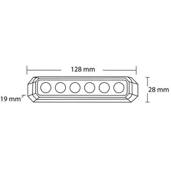 Flitslamp oranje 6 LED&#039;s