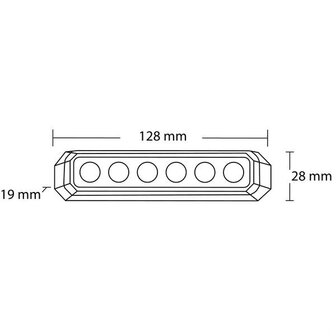 Flitslamp oranje 6 LED&#039;s