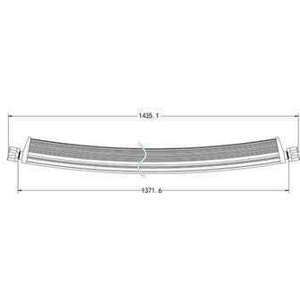 LED lichtbalk gebogen 300W 27000 lm