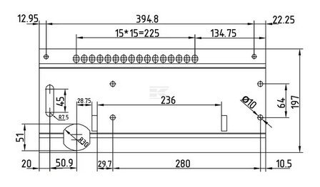 Zitting mechanisch geveerd PVC opklapbaar