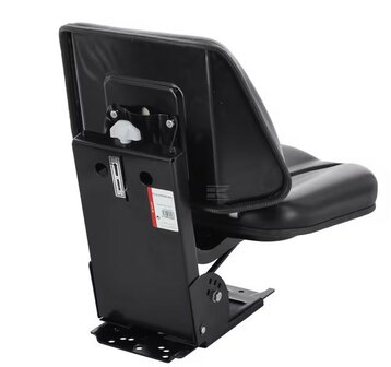 Zitting mechanisch geveerd PVC zwart