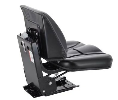 Zitting mechanisch geveerd PVC zwart