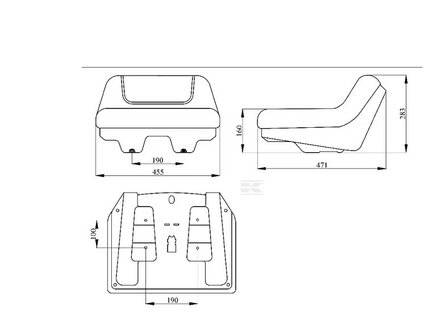 Kramp zitting geel PVC laag ongeveerd