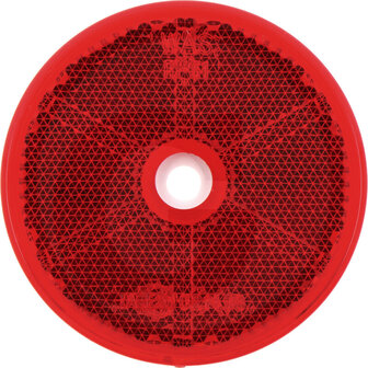 Reflector rond rood 61 mm.