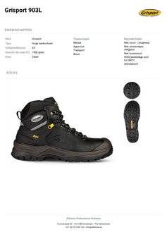 Grisport 903L S3, mt. 36 t/m 51
