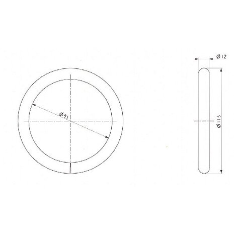 Weidesleepring 12 mm. x 115 mm.