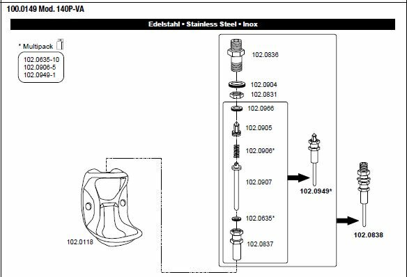 Suevia drinkbak model 140P met RVS ventiel 1/2"