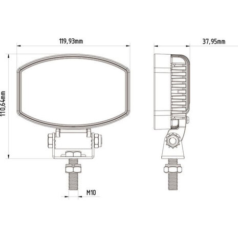 Werklamp LED 15W 1900lm breedstraler