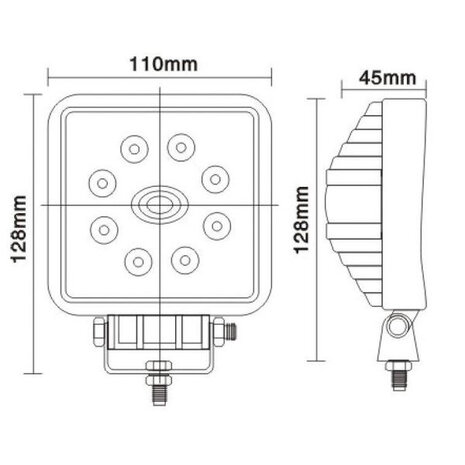 Werklamp LED 24W 1920lm breedstraler