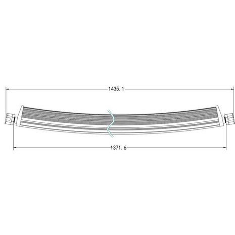 LED lichtbalk gebogen 300W 25500 lm