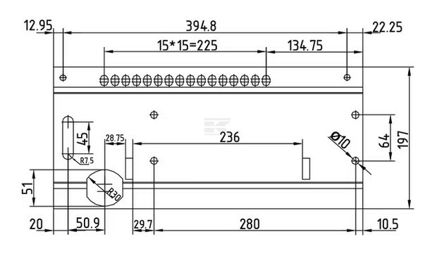 Zitting mechanisch geveerd PVC opklapbaar