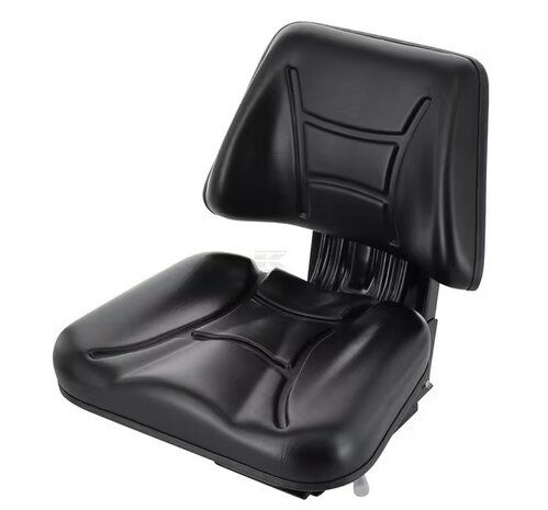 Zitting mechanisch geveerd PVC zwart
