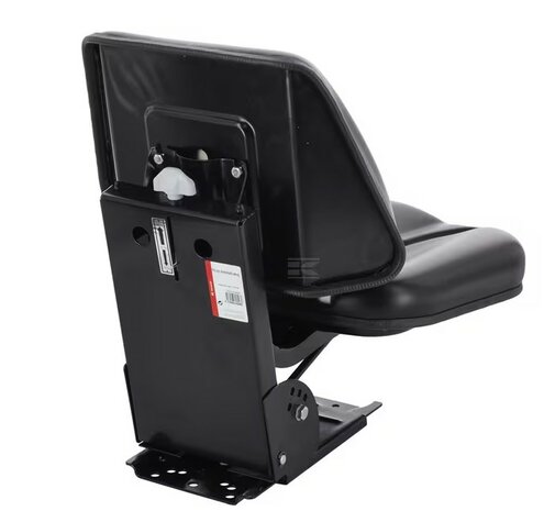 Zitting mechanisch geveerd PVC zwart