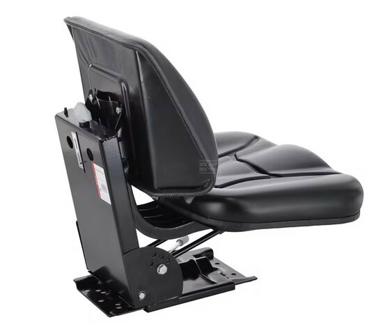 Zitting mechanisch geveerd PVC zwart