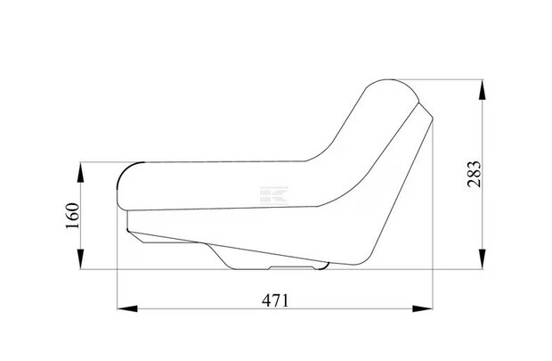 Kramp zitting zwart PVC laag ongeveerd