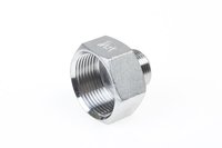 RVS soknippel 3/4" x 1/2"