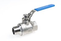 RVS kogelkraan bi/bu 1"