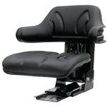 Zitting PVC met lendensteun zwart