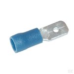 Vlakstekker 6,3x0,8 blauw