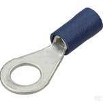 Oogkabelschoen blauw gatdiameter 6 mm.