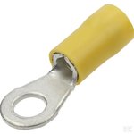 Oogkabelschoen geel gatdiameter 5 mm.