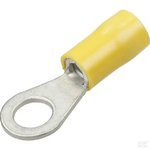 Oogkabelschoen geel gatdiameter 6 mm.