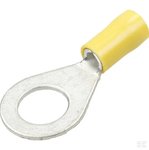 Oogkabelschoen geel gatdiameter 10 mm.