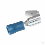 Vlakstekker met vlakstekkerhuls 6,4x0,8 blauw