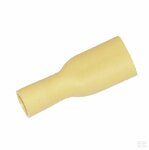 Vlakstekkerhuls 9,4x1,2 geïsoleerd geel