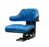 Zitting PVC met lendensteun blauw